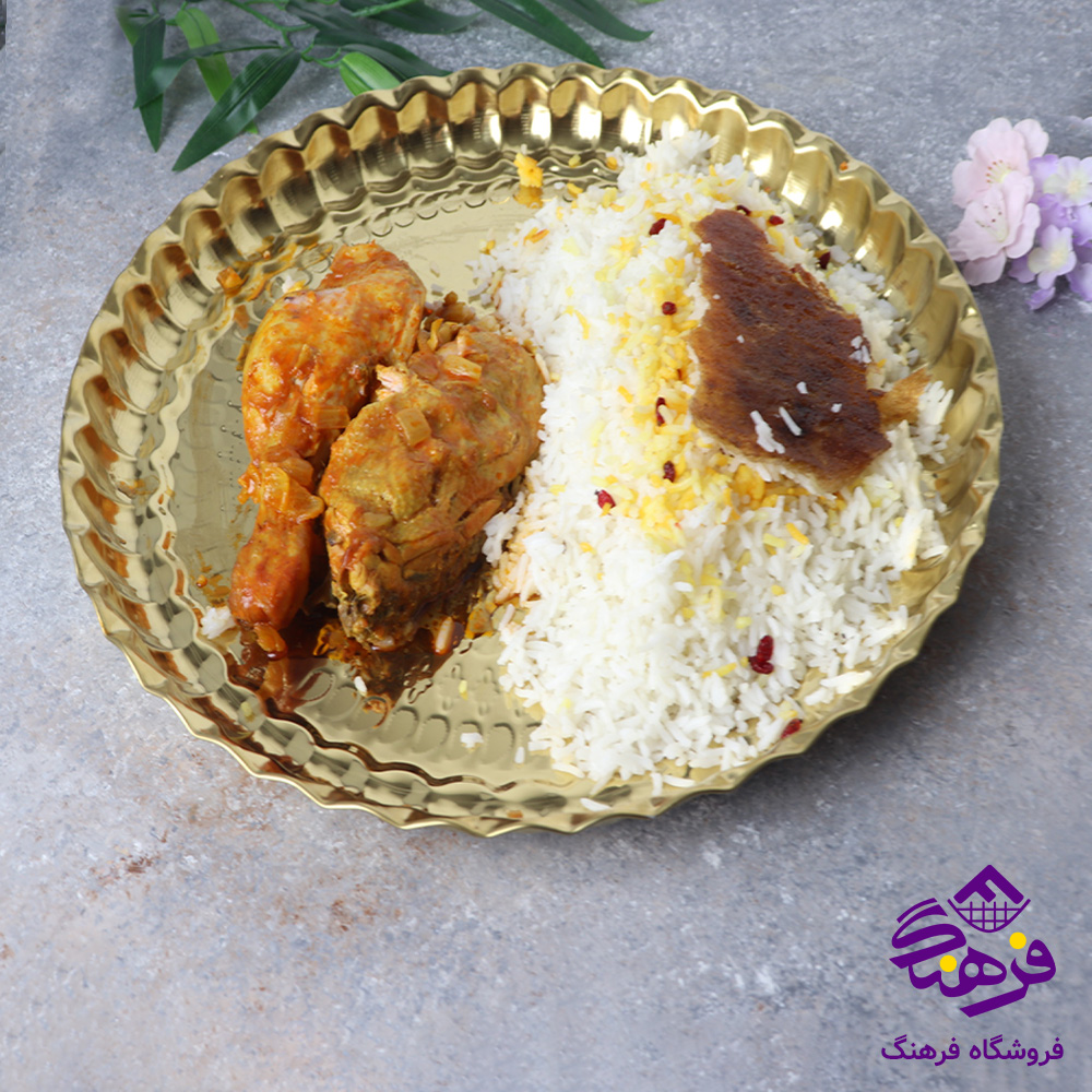 سینی انگشتی 35 طرحدار (طلایی)