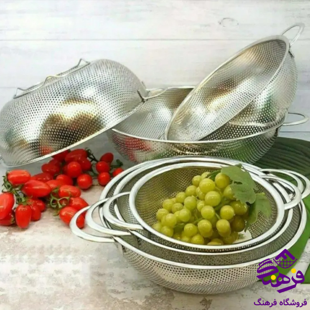 آبکش استیل 6 پارچه پانچ ام آر اس