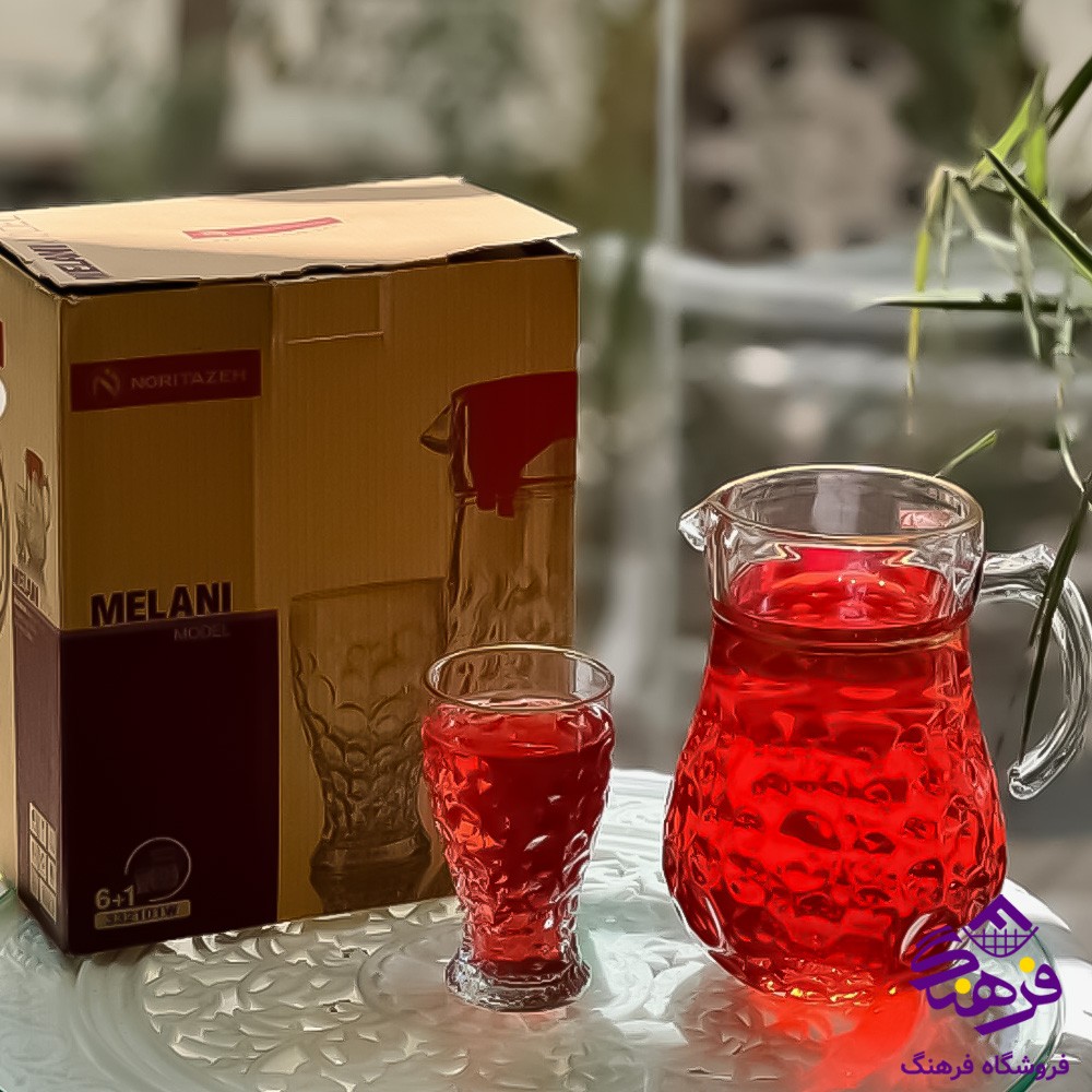 پارچ و لیوان چین کارول لب طلا