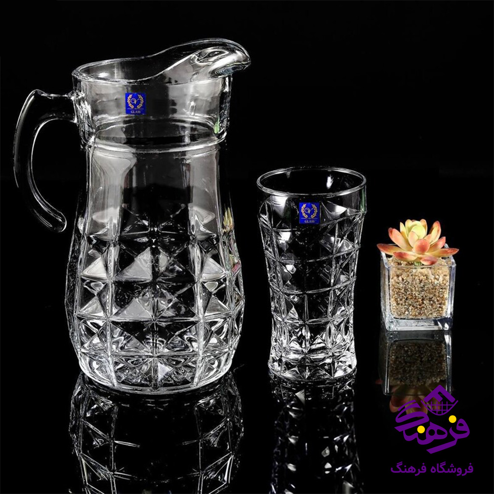 پارچ و لیوان اکوامارین کادو نوری (4دک)