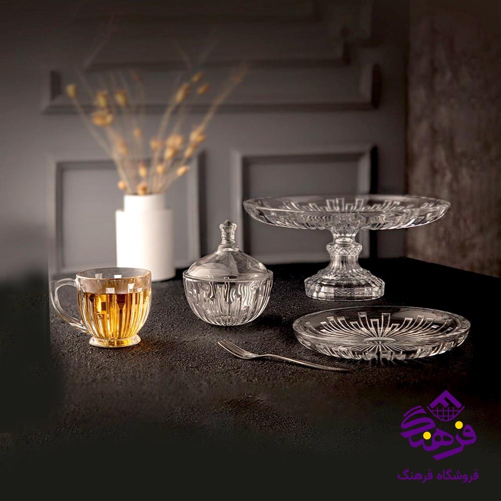 سرویس پذیرایی 25 پارچه نوری تازه مدل پیانو