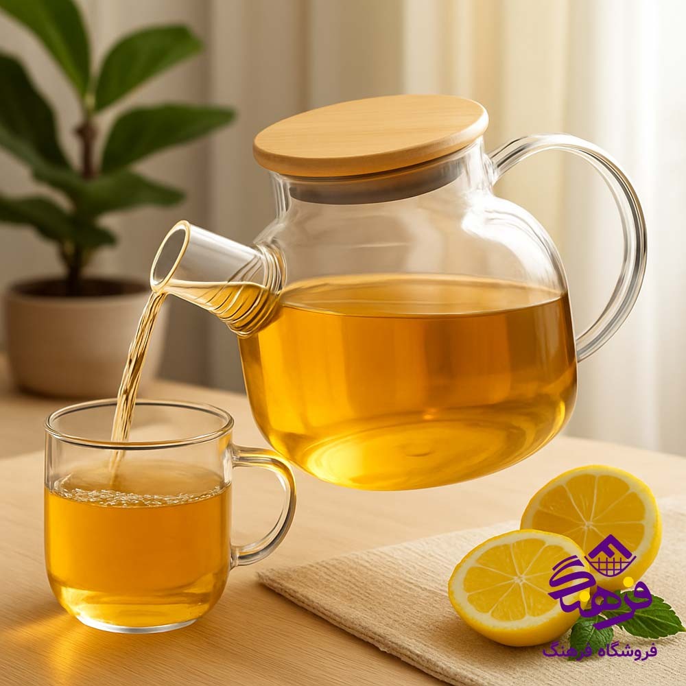قوری گلدیس کف پهن متوسط 14