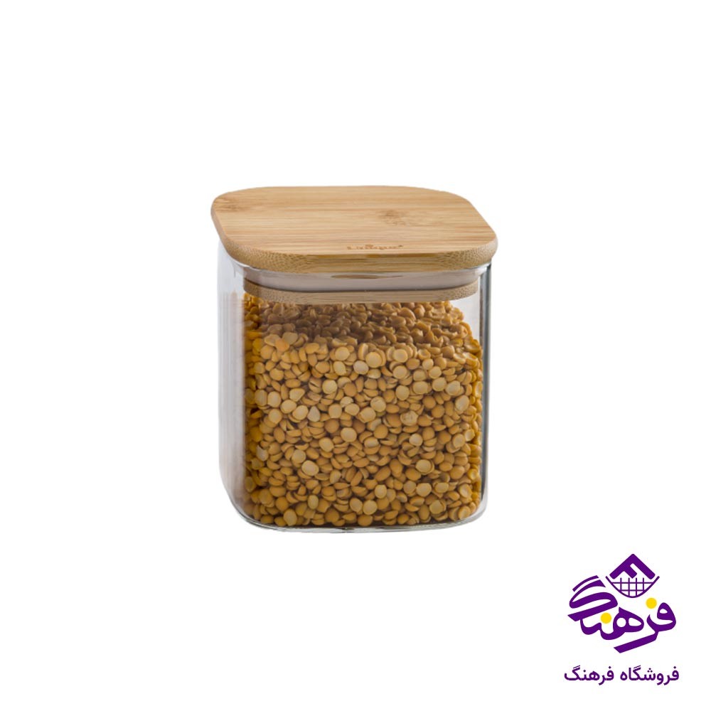 بانکه یونیک پیرکس درب بامبو مربع سایز 10 کد 1764