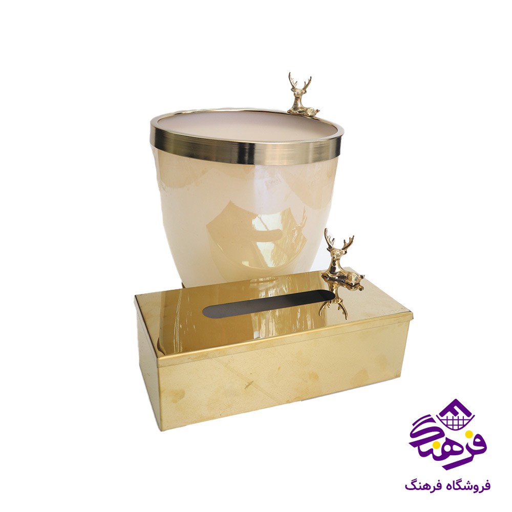 سطل و دستمال جام سازان مدل کاراملی