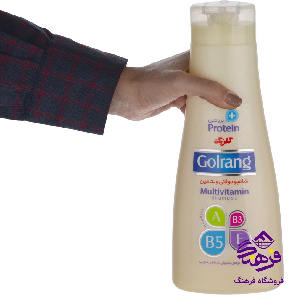 شامپومولتی ویتامین گلرنگ مناسب موی معمولی متمايل به چرب 900 گرمی