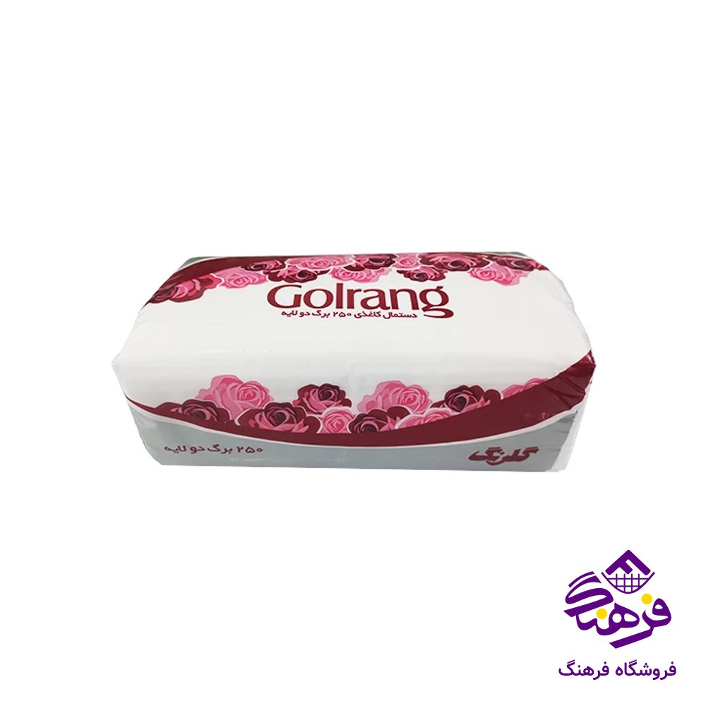 دستمال کاغذی گلرنگ مدل دولايه 250برگ (4عددی)