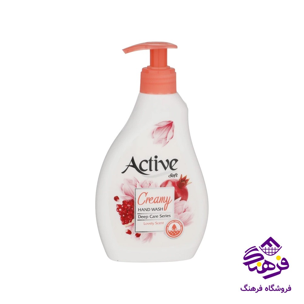 مایع دستشویی اکتیو مدل کرمی Deep Care صورتی 350gr 