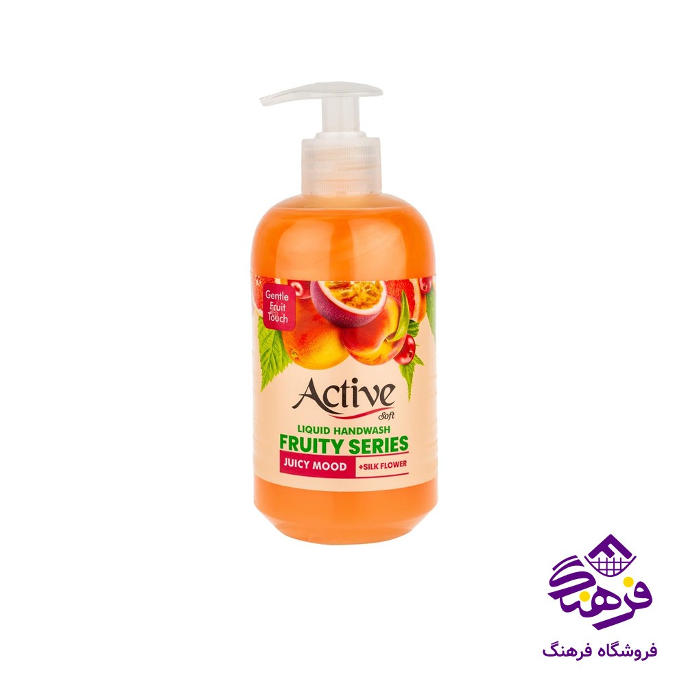 مایع دستشویی اکتیو مدل صدفی هلویی فرتی 450gr