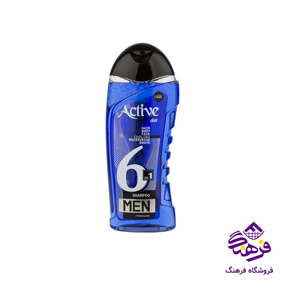 شامپو بدن اقایان اکتیو مدل 6IN1 کرمی (400gr)