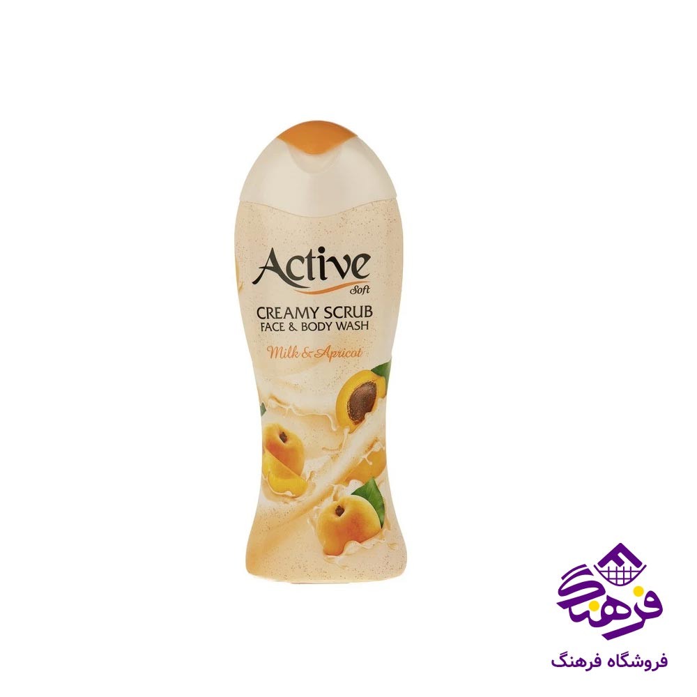 شامپو بدن و صورت اکیتو مدل کرمی اسکراب زرد 400گرمی 