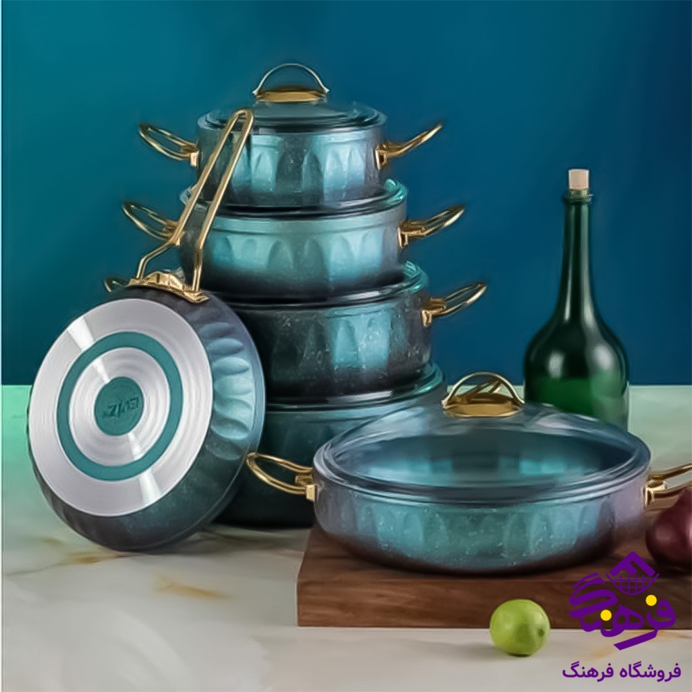 سرویس قابلمه پویان مهر لورنزو سبز