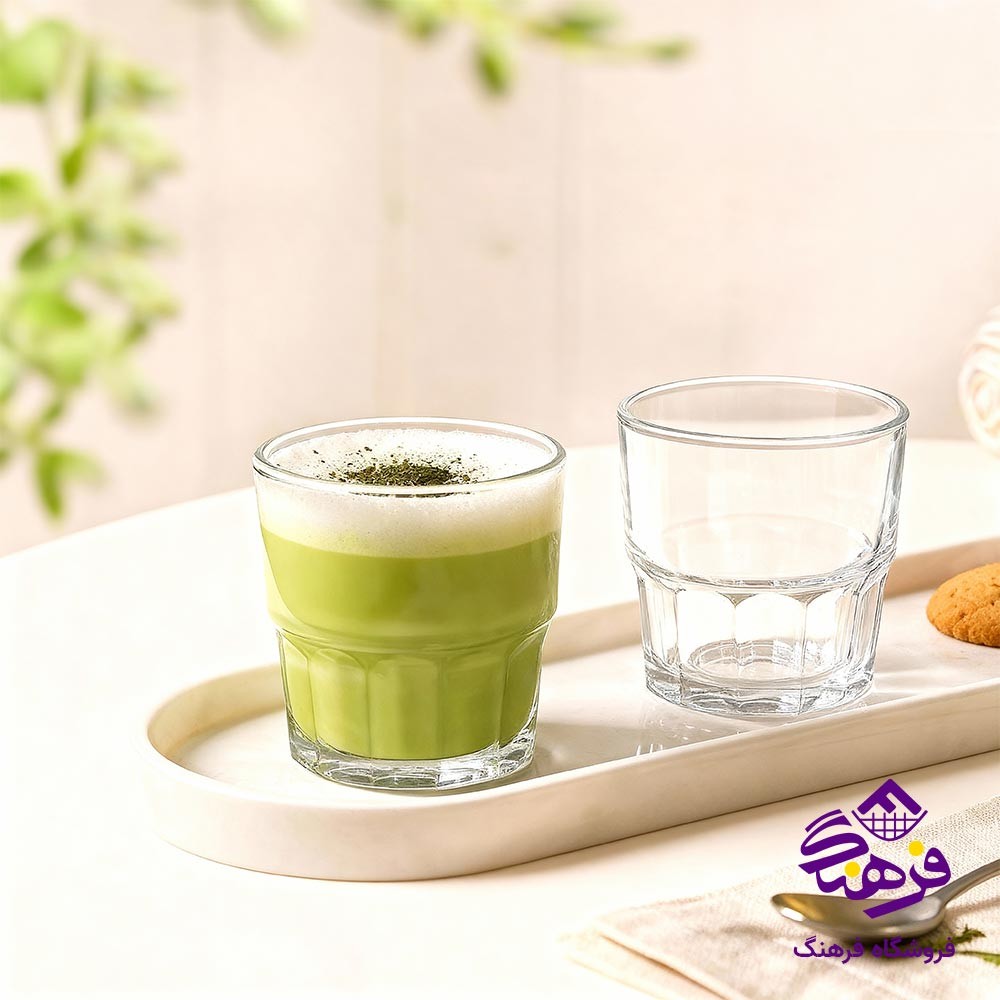 لیوان شیشه ای لیمون 200 سی سی (6 عددی)