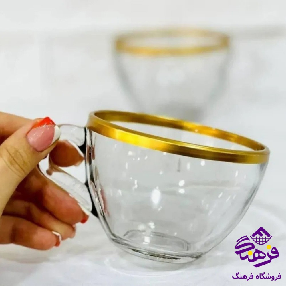 فنجان چین تورینو لب طلا