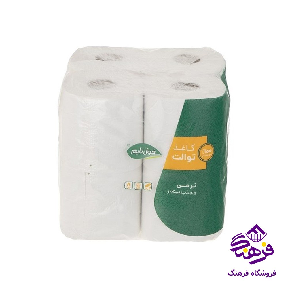 دستمال توالت فول تایم مدل 4لایه 140برگ (8عددی) 