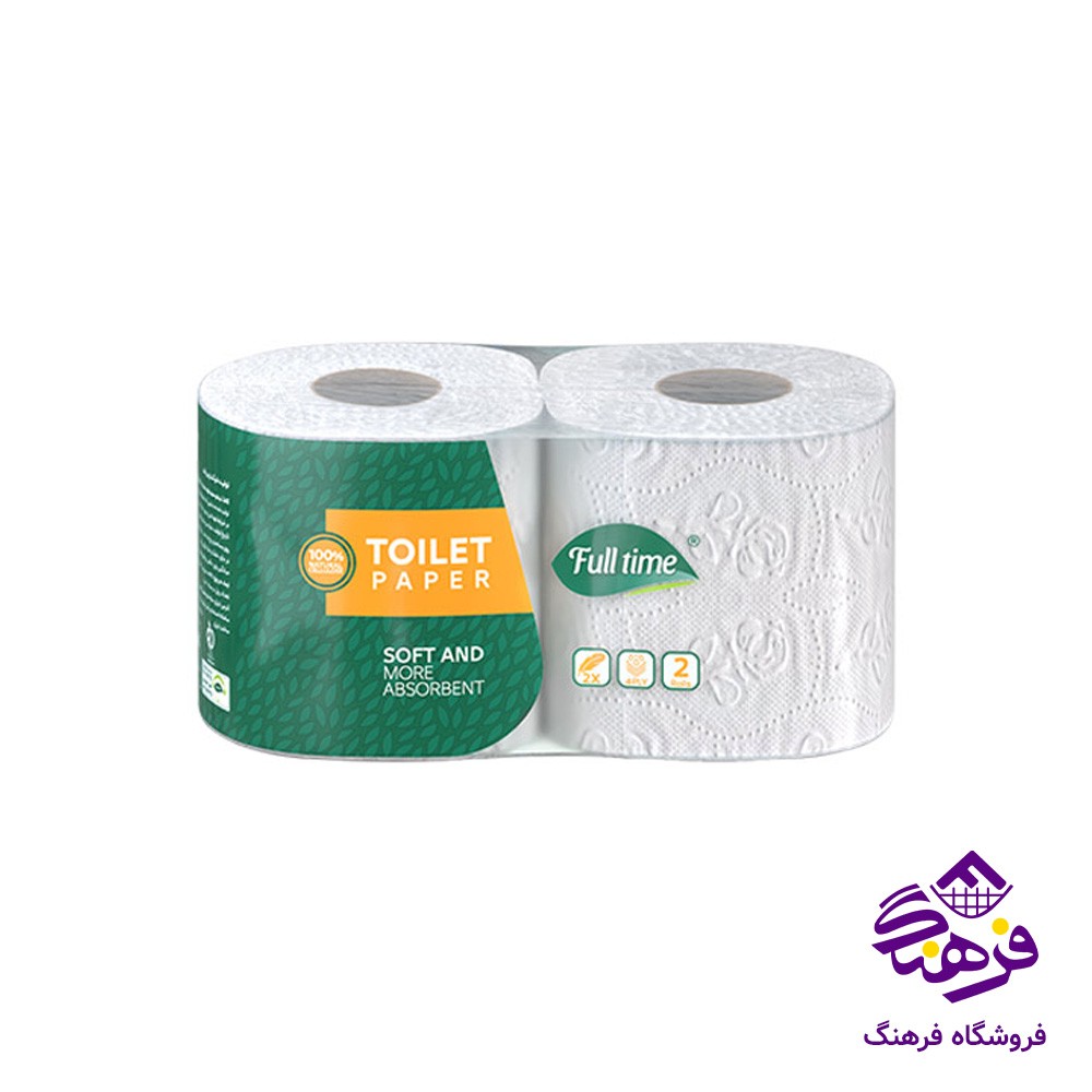 دستمال توالت فول تایم مدل 4لایه 140برگ (2عددی)