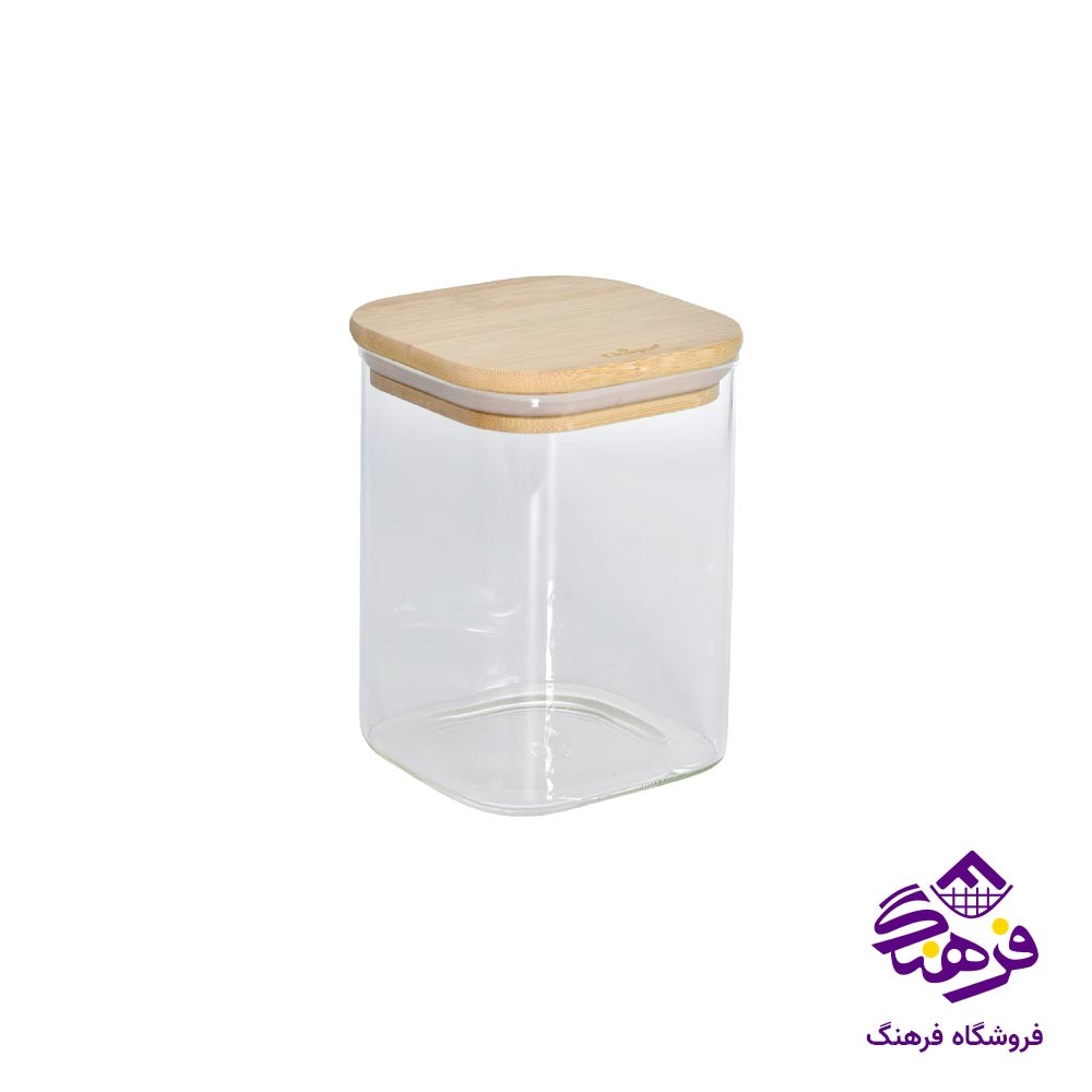 بانکه یونیک پیرکس درب بامبو مربع سایز 13 کد 1763