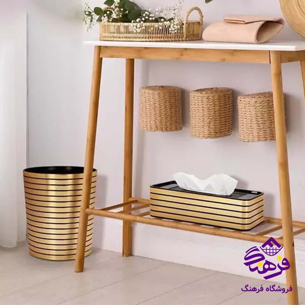 سطل و دستمال تایلندی گلد 6057