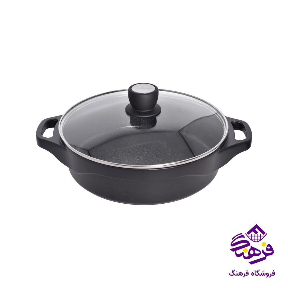 تابه گرانیت یونیک مدل هلیوس دسته سیلیکون سایز 28 کد 8932