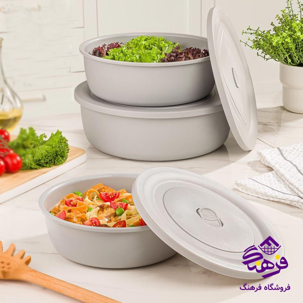 ظرف نگهدارنده لیمون مدل گرد (3 عددی)
