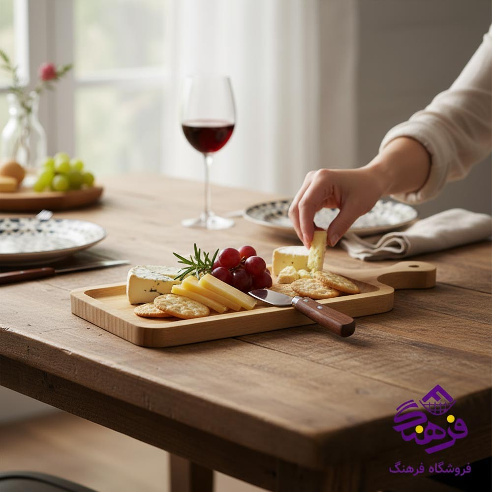 تابه چوبی مستطیل دسته دار کالچر
