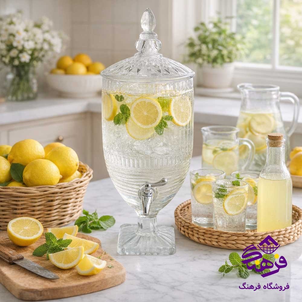 کلمن شيشه ای جام سازان مدل پيچک 