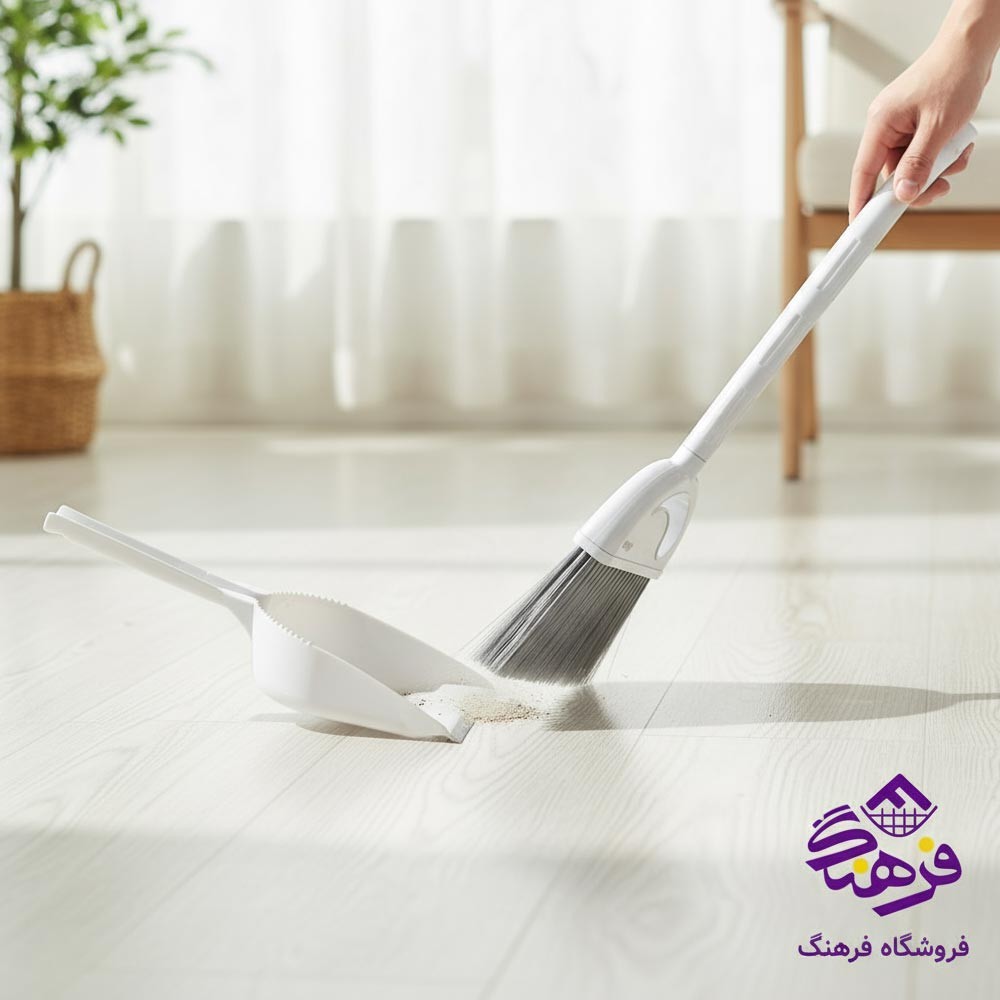 ست جارو و خاک انداز فانتزی لیمون