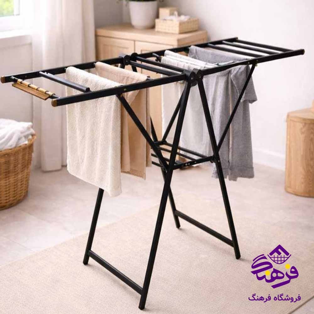  بندرخت الومینویم مشکی لوکس برند منتیا مدل 1141