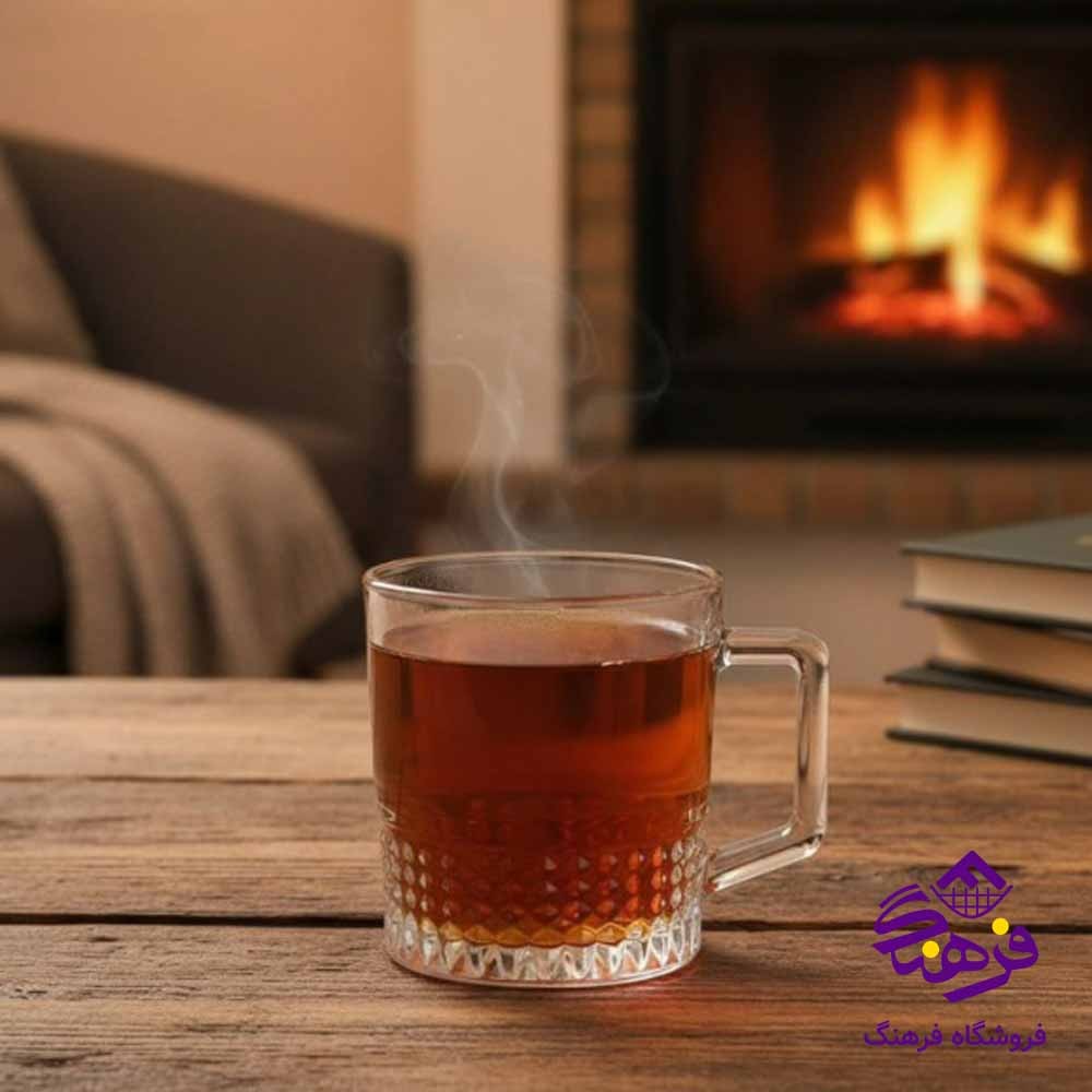 نيم ليوان دسته دار بلور زنگان مدل بتا 1452 (6 عددی)