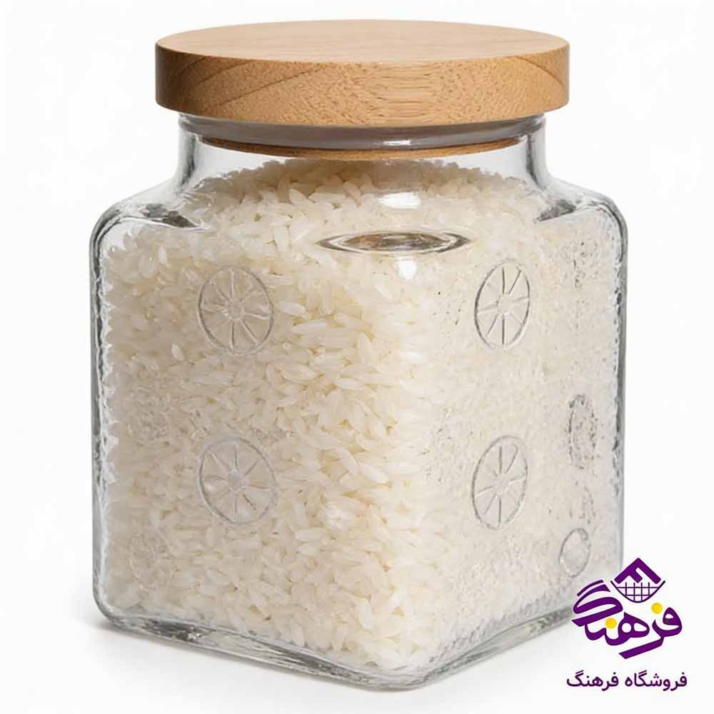 بانکه مربع 1500 ميلی ليتر زيباسازان مدل پرتقال کد 11567