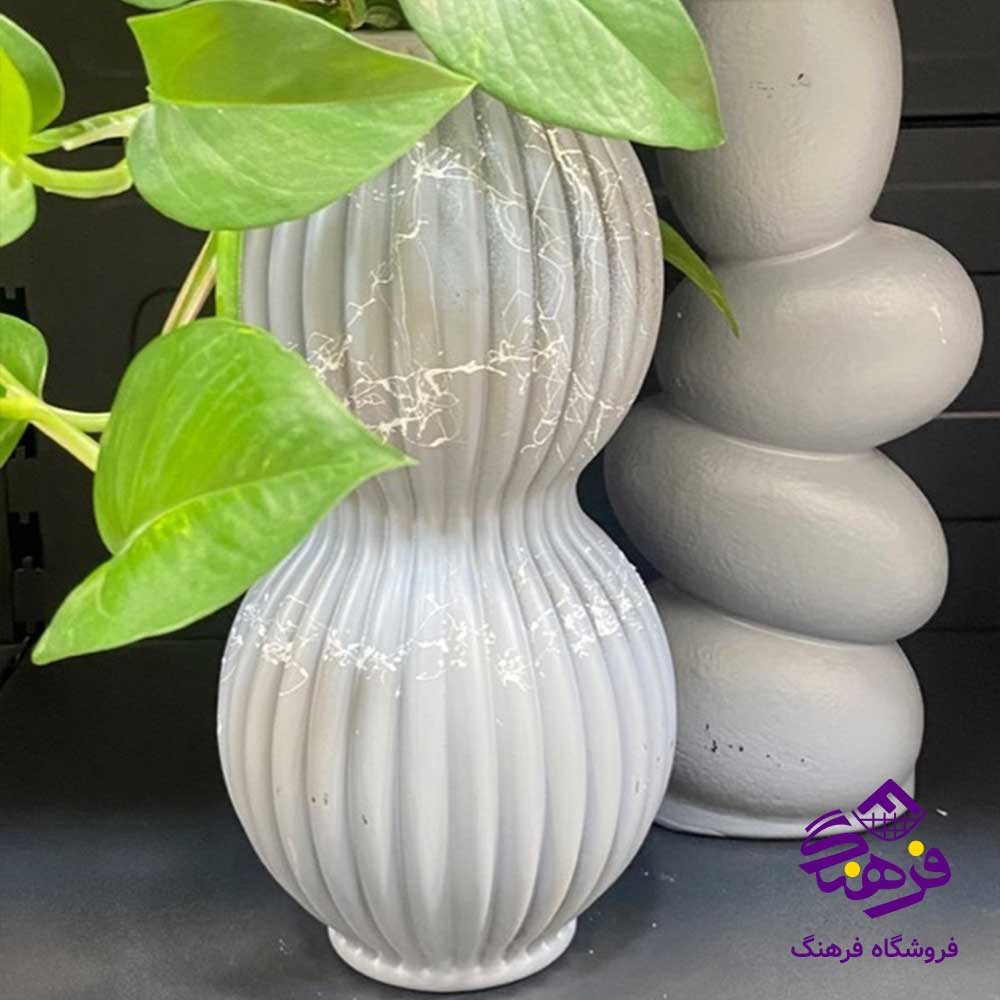گلدان شيشه ای جام سازان مدل مارال ماربل 
