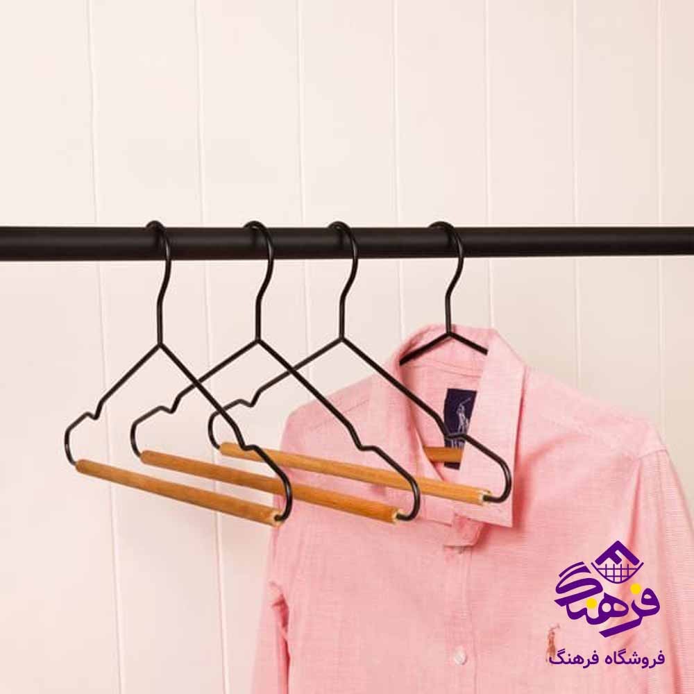 رخت اویز فلز چوبی ليمون (3 عددی)