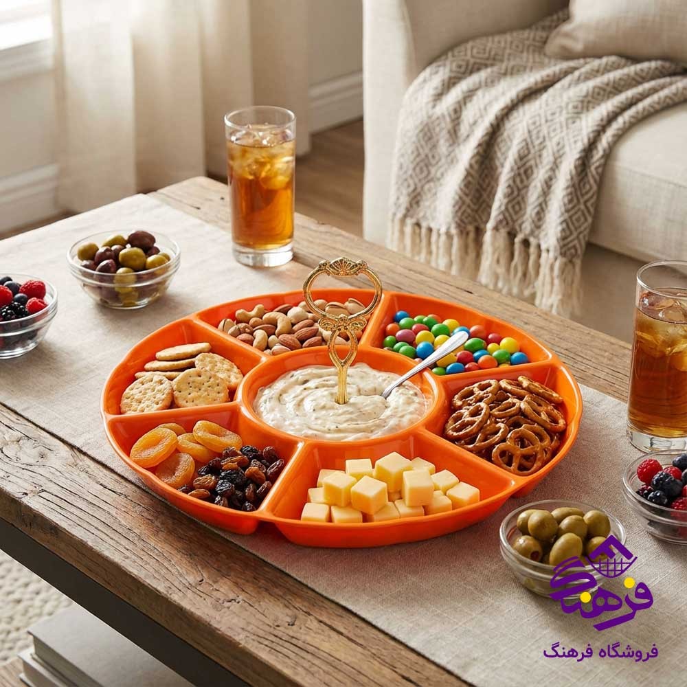اردو خوري 5خانه دسته دار رنگي ملامين مشهد 2150