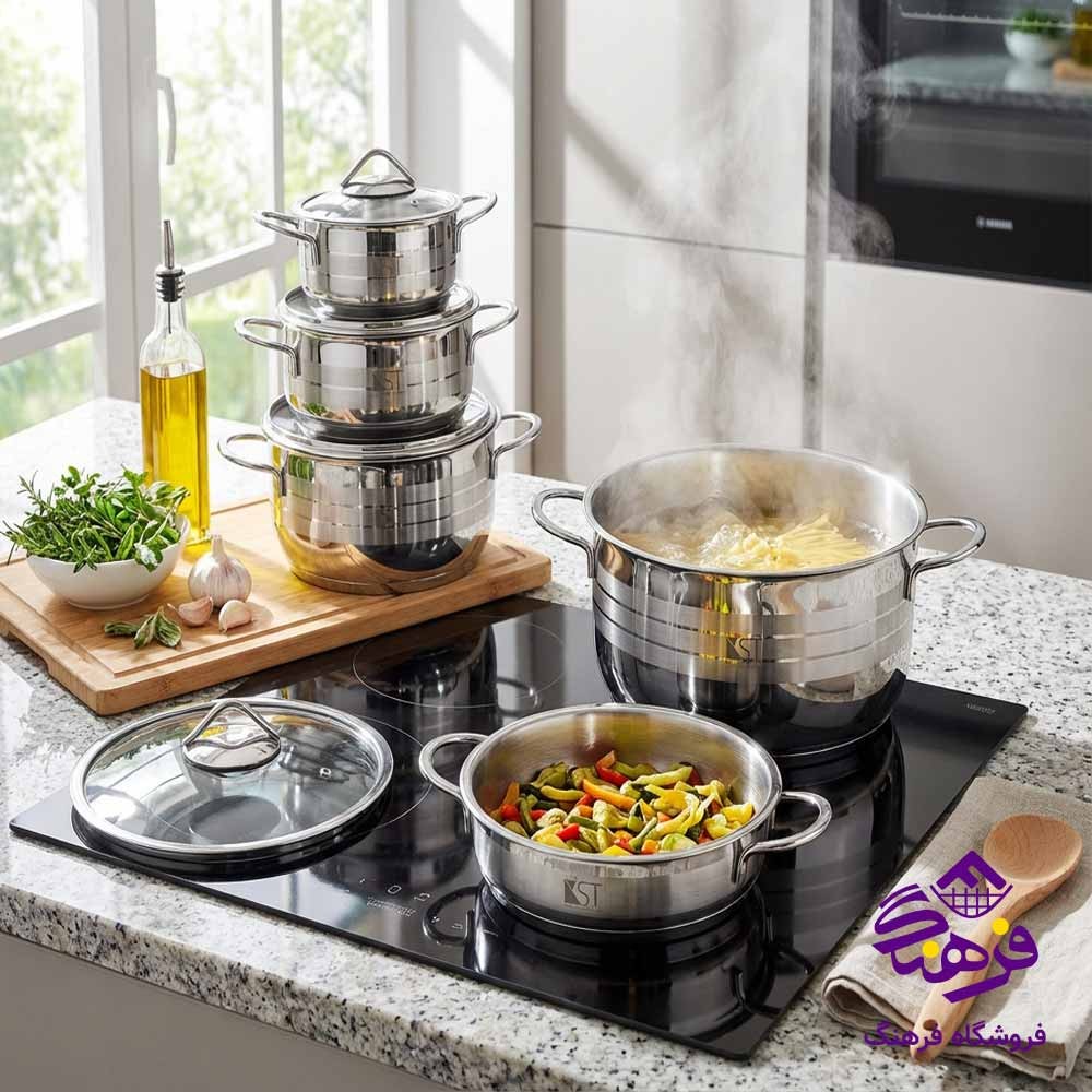 سرویس قابلمه استیل 10پارچه KST 5010