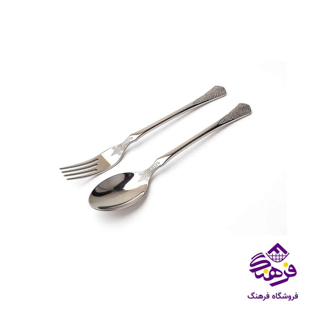 قاشق چنگال طرحدار استیل یونیک 5810