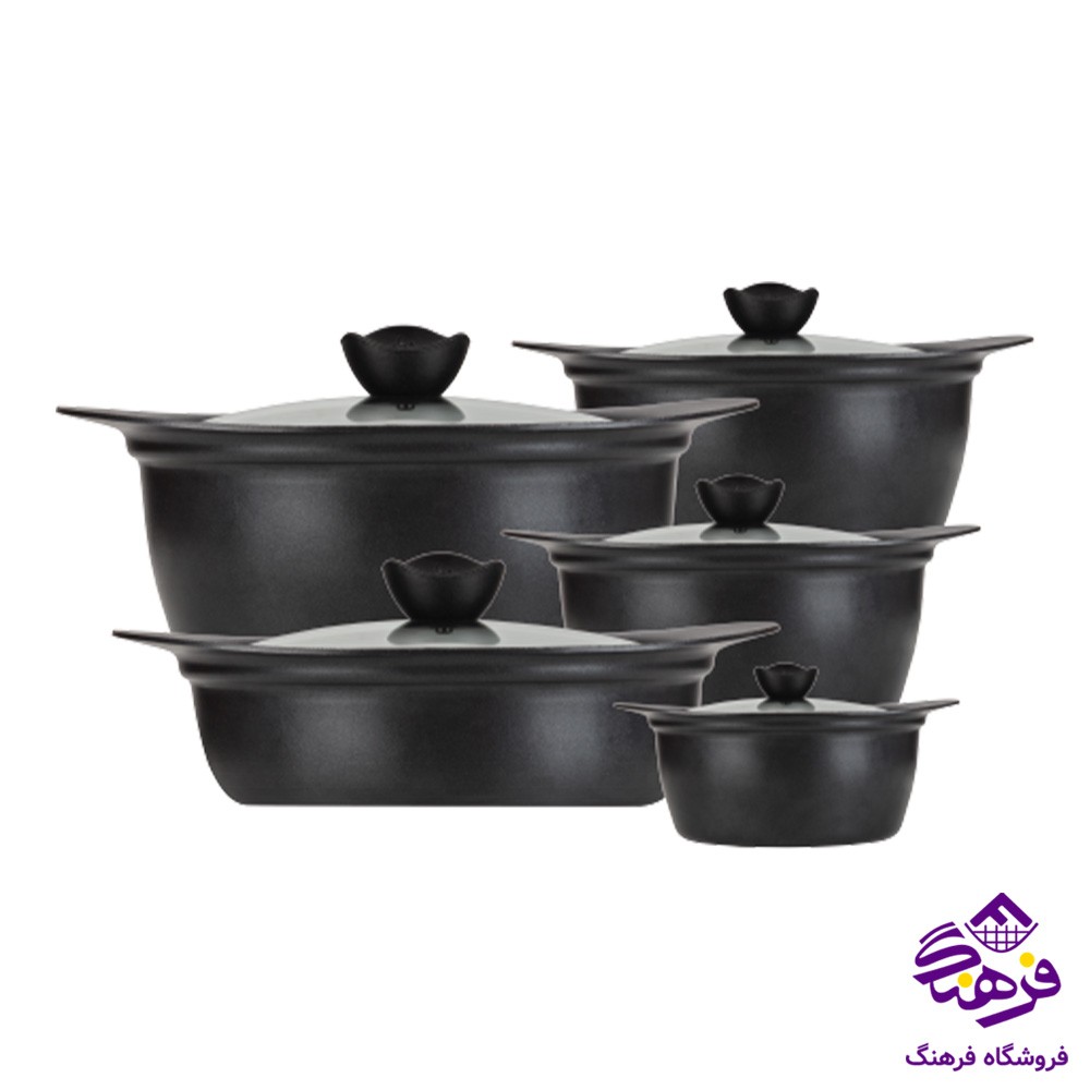 نالینو سرویس قابلمه 10پارچه گرانیت Felis