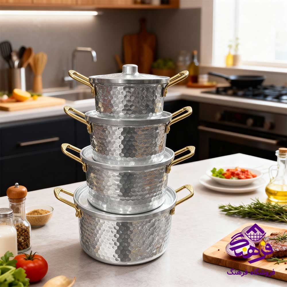 سرویس قابلمه پویان 11پارچه مدل ELSA کرم