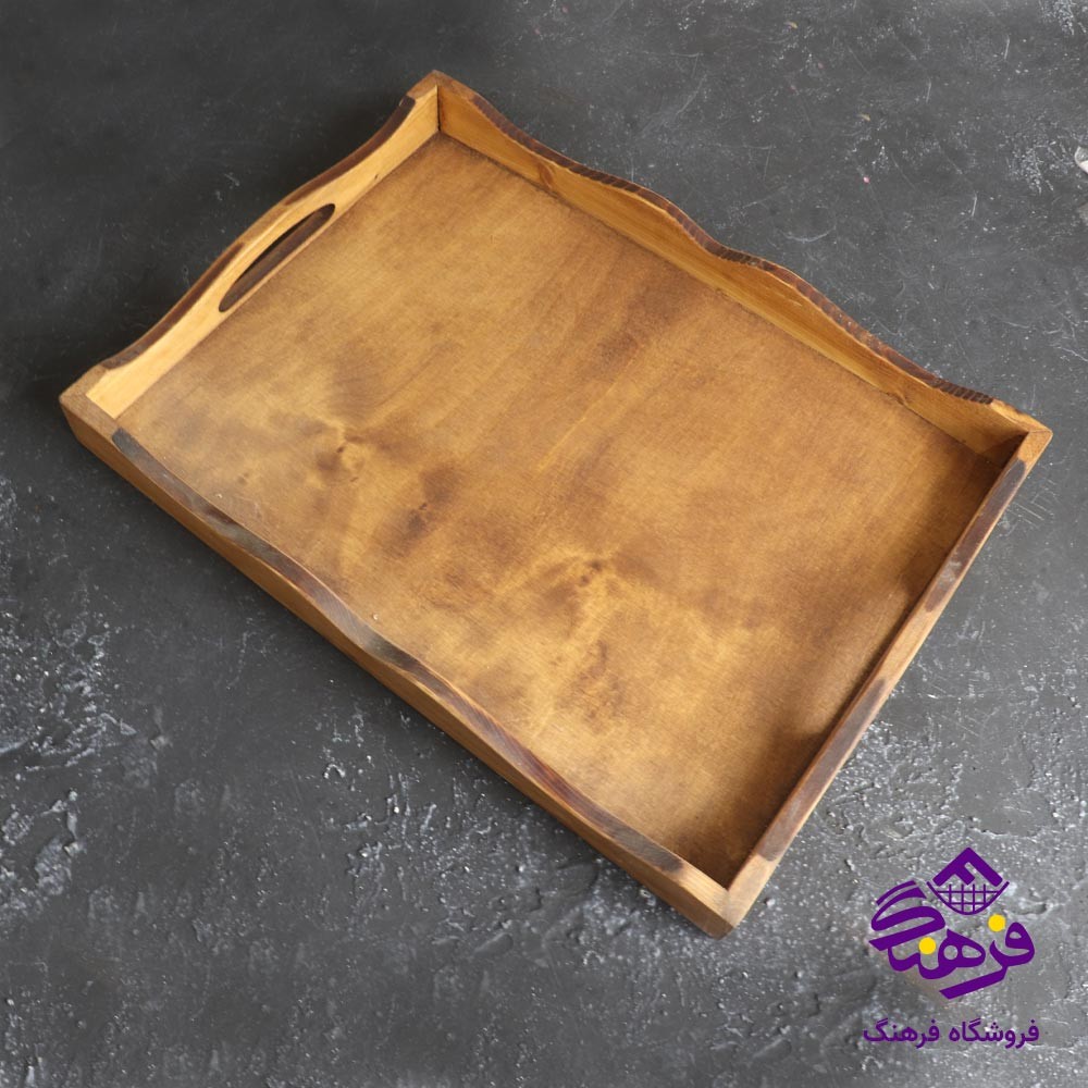سينی چوبی مستطيل بزرگ 40 در 30