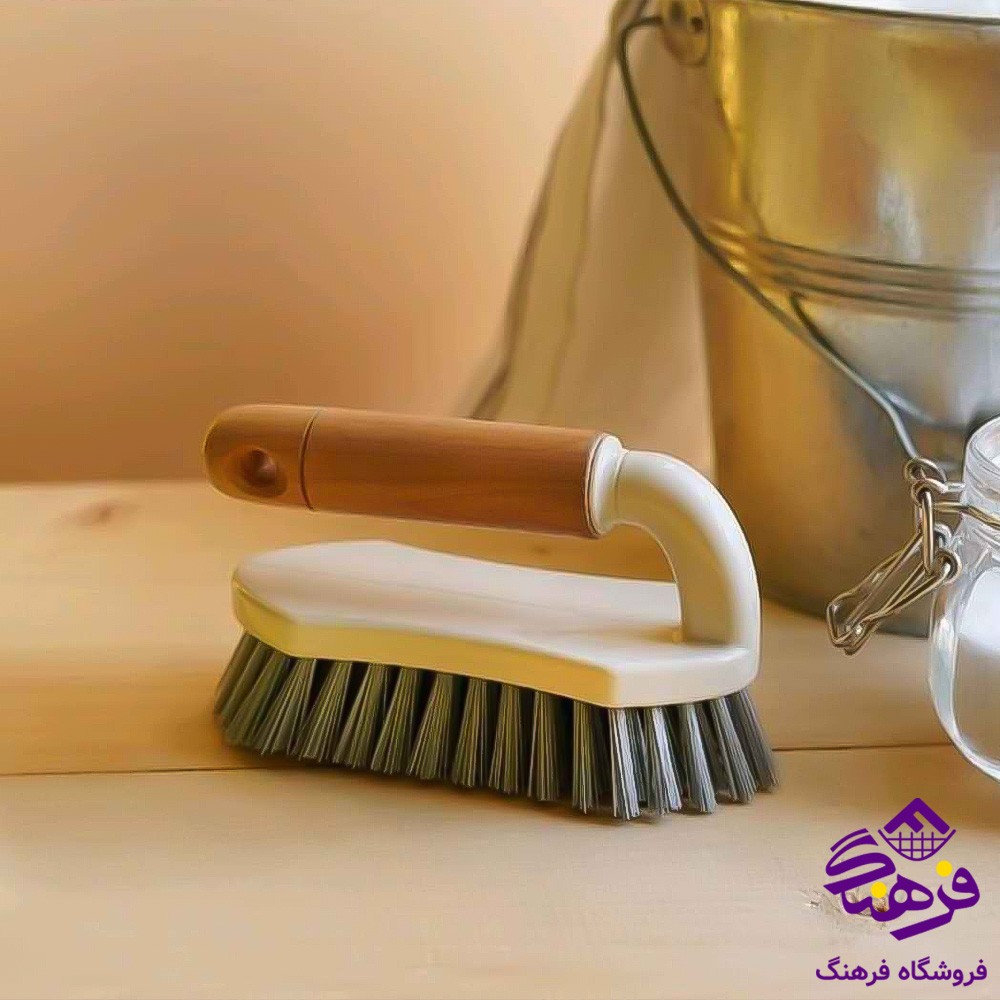 برس کف شوی دومان دسته چوبی 186