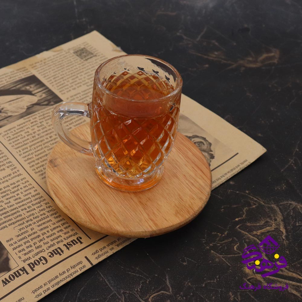 نیم لیوان دسته داربلورکاوه مدل میشل (6عددی)