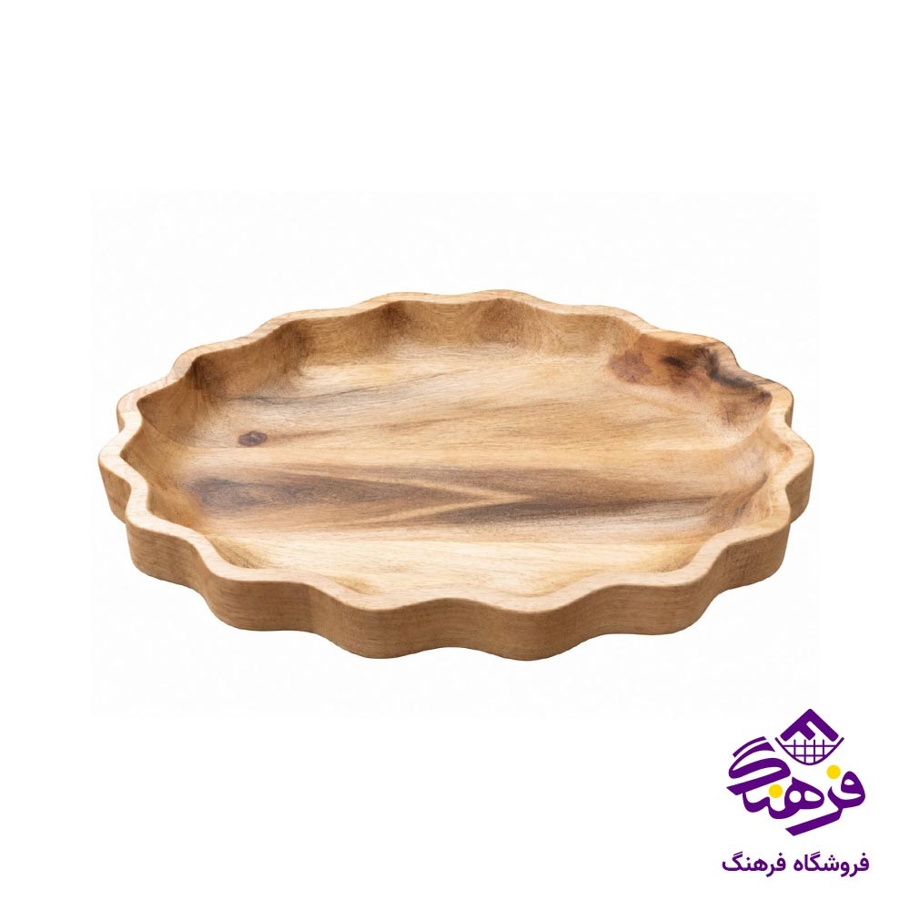 شیرینی خوری چوبی هلالی بیضی گردو