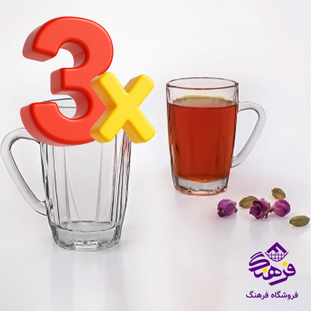 استکان الوارس دسته دار 36عددي (*3)