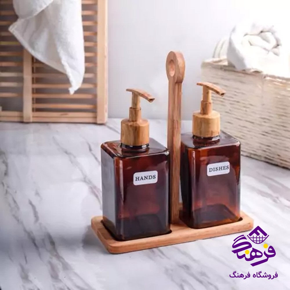 ست جامایع زیبا وانیش چوبی