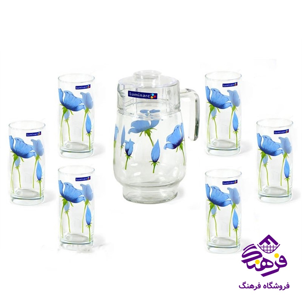 پارچ و ليوان فرانسه گلدار