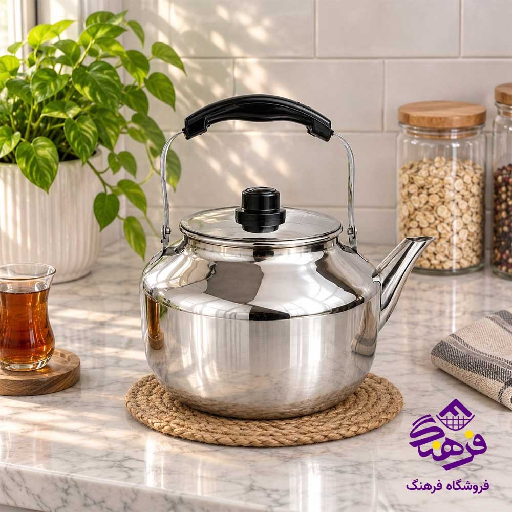 کتری استیل اوا مدل ایرانی 6 لیتر