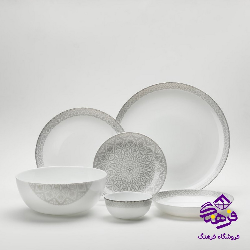 سرويس گلدن اپال 26پارچه مدل ديوالي طرح الما طوسی
