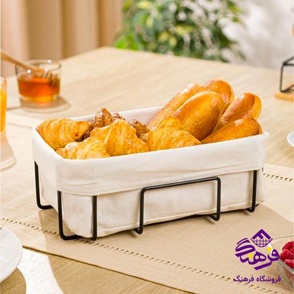 سبد نان فلزی لیمون مدل مستطيل