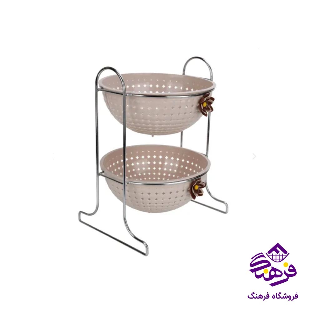 سبد سیب زمینی و پیاز هومکت مدل مایا گرد 2 طبقه 3555