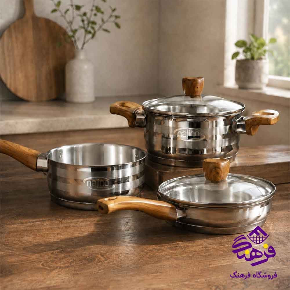سرویس قابلمه کودک 5 پارچه نالینو سایز 14 کد 1824