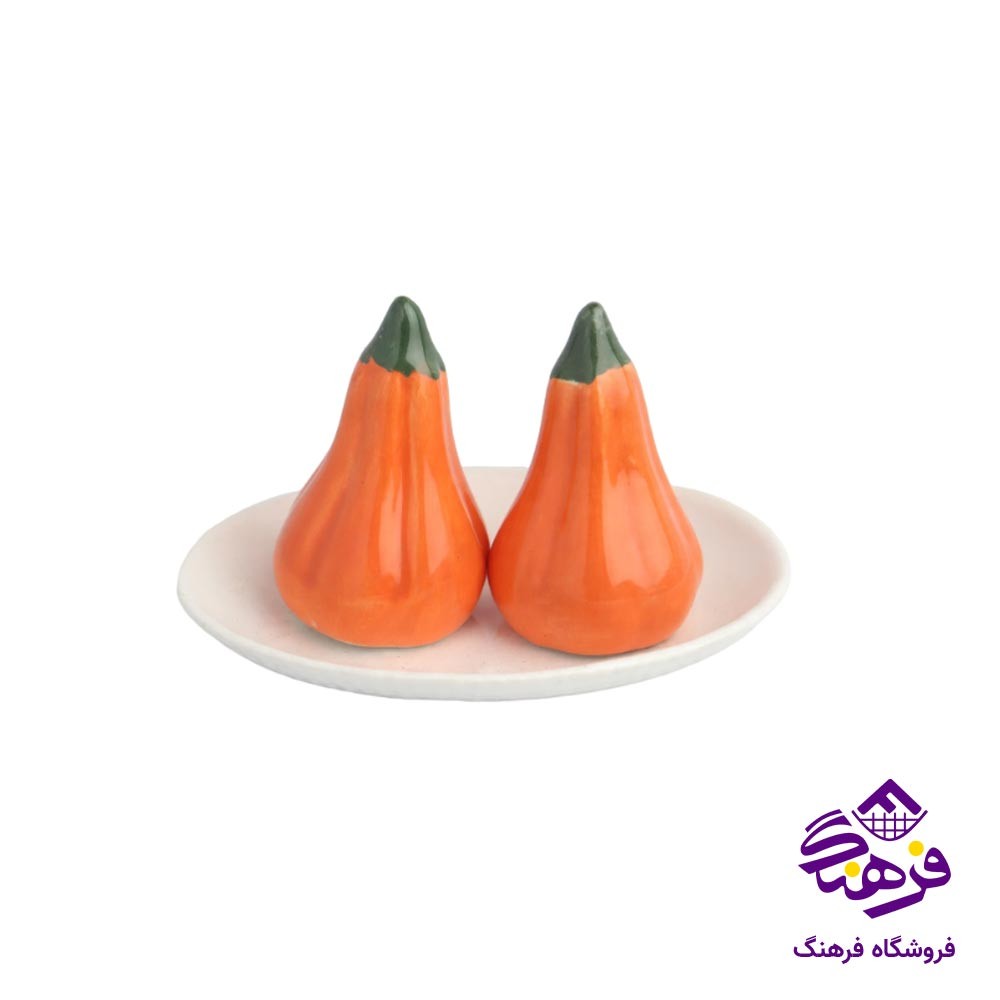 نمکدان دل کادو مدل کدو (2 عددی)