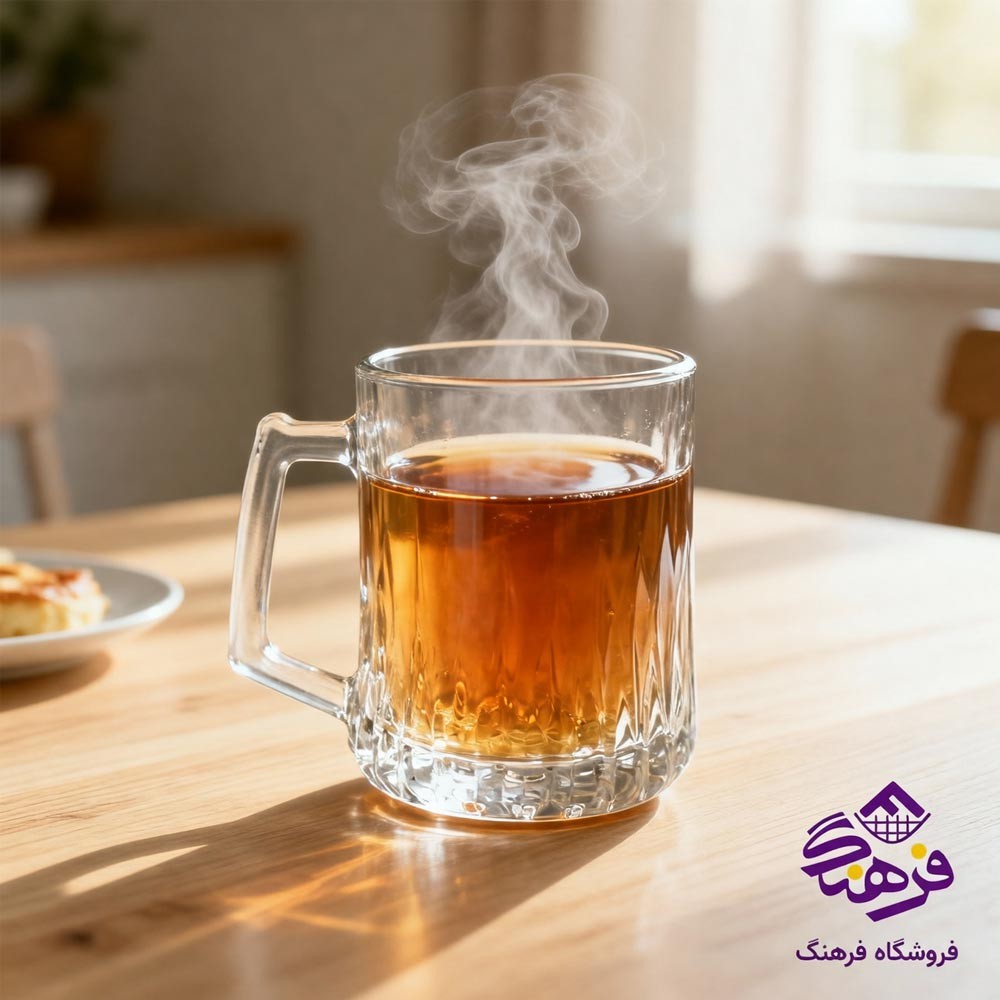 نیم لیوان بلور بیمیکس مدل فرانکو دسته دار (6 عددی)
